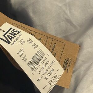 Vans Classic Black Chino Trousers